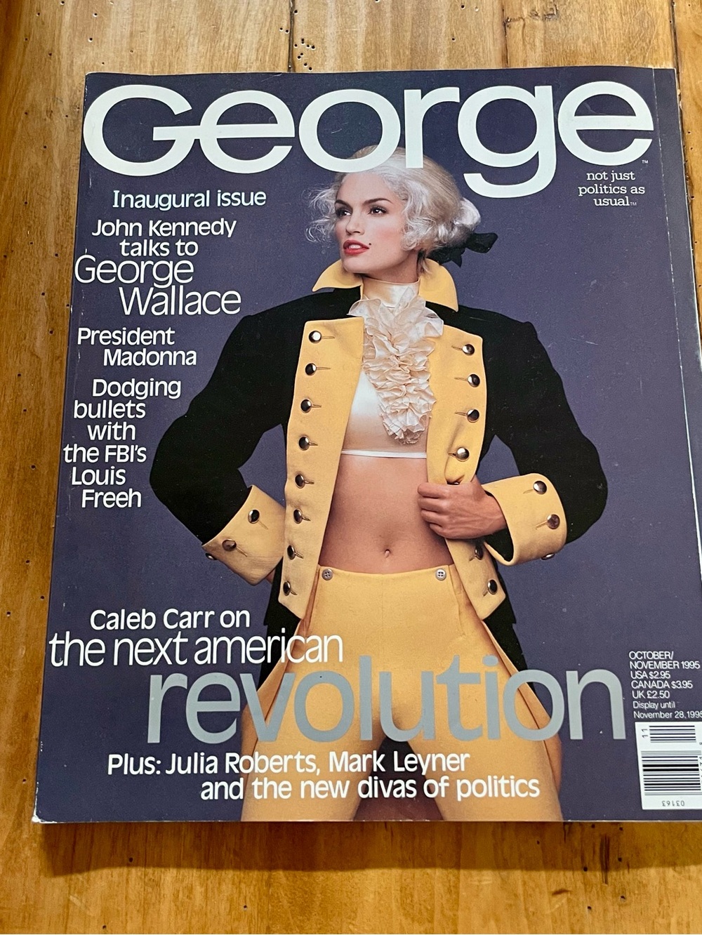 Inaugural Issue George Magazine- JFK Jr, Cindy Crawford